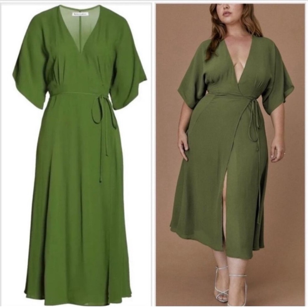 Reformation NWOT Karen Dress in Moss | Size S